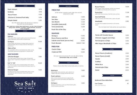 the legend malta menu.